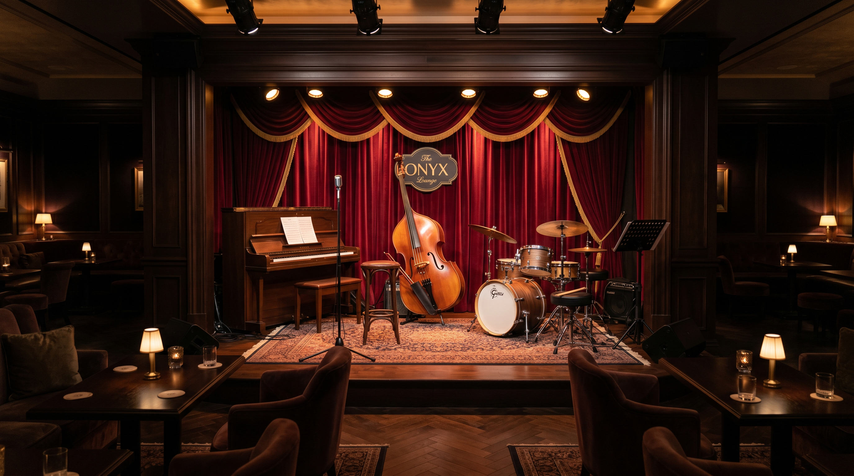 Live entertainment lounge stage inside the hotel