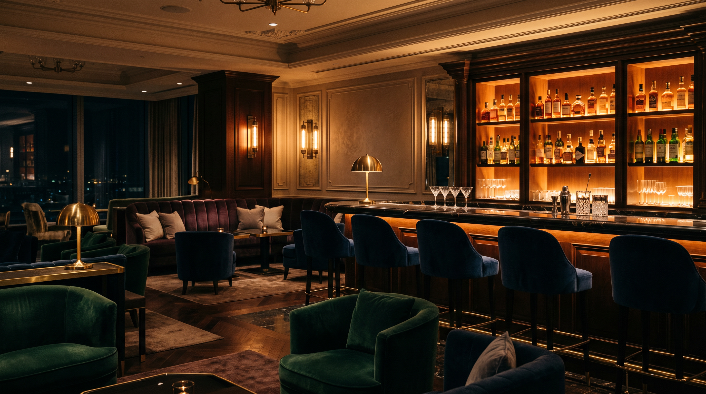 Lounge bar adjoining the casino floor